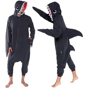 Funziez! Silver Lilly Unisex Adult Pajamas One Piece Cosplay Shark Animal Costume (S) Grey Funziez! Silver Lilly Unisex Adult Pajamas One Piece Cosplay Shark Animal Costume (S) Grey
