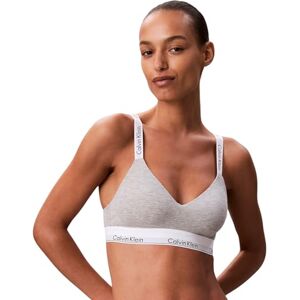 Calvin Klein Women’s Lightly Lined Bralette with Stretch Band, Grey (Grey Heather), L Calvin Klein Women’s Lightly Lined Bralette with Stretch Band, Grey (Grey Heather), L