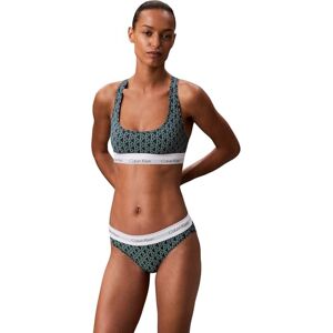 Calvin Klein Women’s Unlined Bralette with Logo Band, Green (Bijou Modern Emblem Outline+Stratif), S Calvin Klein Women’s Unlined Bralette with Logo Band, Green (Bijou Modern Emblem Outline+Stratif), S