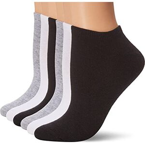 HUE Cotton Liner Sport Socks 6 Pair Pack, Asst. #6 (Graphite Heather/White/Black), One Size HUE Cotton Liner Sport Socks 6 Pair Pack, Asst. #6 (Graphite Heather/White/Black), One Size