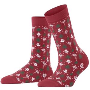FALKE Women's Merry Party W So Cotton Patterned 1 Pair Socks, Red Scarlet 8228, 2.5-5 FALKE Women's Merry Party W So Cotton Patterned 1 Pair Socks, Red Scarlet 8228, 2.5-5