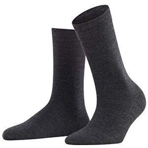 FALKE Women's Softmerino W So Wool Cotton Plain 1 Pair Socks, Grey Anthracite Melange 3089, 4-5 FALKE Women's Softmerino W So Wool Cotton Plain 1 Pair Socks, Grey Anthracite Melange 3089, 4-5