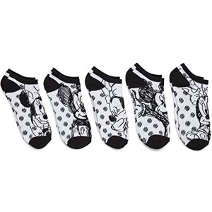 Disney Women's Minnie Mouse 5 Pack No Show Socks Casual, Black White Multi, 8-10 UK Disney Women's Minnie Mouse 5 Pack No Show Socks Casual, Black White Multi, 8-10 UK