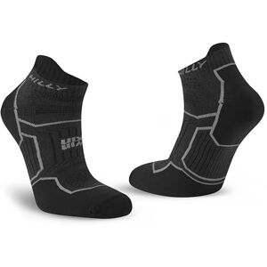 Hilly , Twin Skin, Anti Blister- Socklet Med Cushioning, Black/Anthracite, M Hilly , Twin Skin, Anti Blister- Socklet Med Cushioning, Black/Anthracite, M