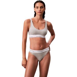 Calvin Klein Women’s Lightly Lined Bralette with Logo Band, Grey (Grey Heather), L Calvin Klein Women’s Lightly Lined Bralette with Logo Band, Grey (Grey Heather), L
