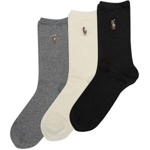 Ralph Lauren Women's Classic Embroidered Pony Crew Socks-3 Pair Pack-Soft Lightweight Cotton Comfort Pp, Black Assorted, 3.5-9 UK Ralph Lauren Women's Classic Embroidered Pony Crew Socks-3 Pair Pack-Soft Lightweight Cotton Comfort Pp, Black Assorted, 3.5-9 UK