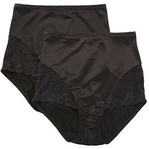 Bali Women’s Firm Control Shapewear Brief with Lace Fajas 2-Pack DFX054, Black/Black, XXL Bali Women’s Firm Control Shapewear Brief with Lace Fajas 2-Pack DFX054, Black/Black, XXL