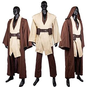 Horizoncos Jedi Costume Robe Adult Male Obi Wan Kenobi Costume Hooded Uniform Full Set Halloween Cosplay Cloak, Adult, XL Horizoncos Jedi Costume Robe Adult Male Obi Wan Kenobi Costume Hooded Uniform Full Set Halloween Cosplay Cloak, Adult, XL