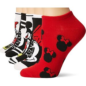 Disney Women's Mickey Mouse 5 Pack No Show Socks Casual, Black Red Multi, 8-10 UK (Pack of 5) Disney Women's Mickey Mouse 5 Pack No Show Socks Casual, Black Red Multi, 8-10 UK (Pack of 5)