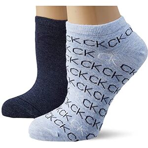 Calvin Klein Women's Logo Sneaker, Denim Melange, ONE Size (Pack of 2) Calvin Klein Women's Logo Sneaker, Denim Melange, ONE Size (Pack of 2)