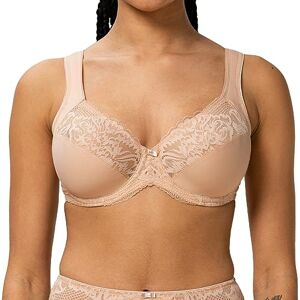 Triumph Women's Modern Lace+Cotton W02 Bra, Neutral Beige, 34D Triumph Women's Modern Lace+Cotton W02 Bra, Neutral Beige, 34D