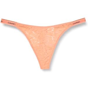 Calvin Klein Women’s Dipped Thong with Lace, Orange (Coral Pop), L Calvin Klein Women’s Dipped Thong with Lace, Orange (Coral Pop), L