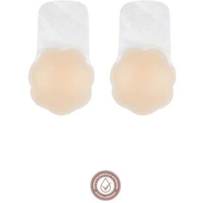 Bye Bra Silicone Pull Up Bra, Invisible Adhesive Lift Bra for Strapless Backless Outfits, Reusable Sticky Bra, Seamless Push Up Support (Beige/Brown) Beige, M Bye Bra Silicone Pull Up Bra, Invisible Adhesive Lift Bra for Strapless Backless Outfits, Reusable Sticky Bra, Seamless Push Up Support (Beige/Brown) Beige, M