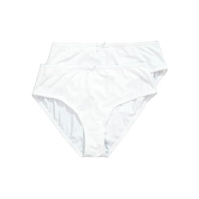 Ulla Popken Women's Slips, 2er-Pack Briefs, Schneeweiß, Ulla Popken Women's Slips, 2er-Pack Briefs, Schneeweiß,