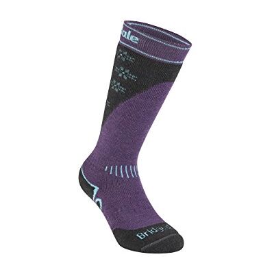 Bridgedale Women's Midweight Plus Ski Merino Endurance Socks, Dark Purple, Small Bridgedale Women's Midweight Plus Ski Merino Endurance Socks, Dark Purple, Small