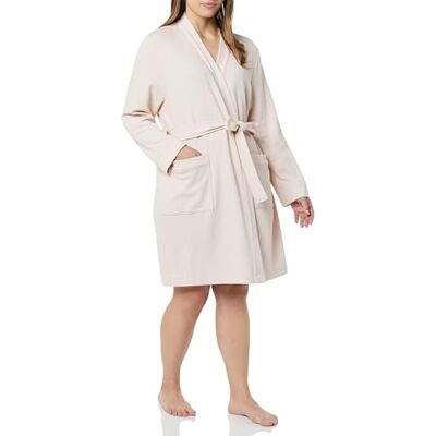 Amazon Essentials Women's Lightweight Waffle Mid-Length Dressing Gown (Available in Plus Size), Pale Pink, XS Amazon Essentials Women's Lightweight Waffle Mid-Length Dressing Gown (Available in Plus Size), Pale Pink, XS