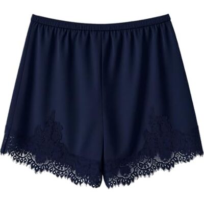 LXLAEOANG Women Vintage Satin Lace Mini Micro Coquette Pj Shorts Low Rise, Loungewear, Silky Fabric LXLAEOANG Women Vintage Satin Lace Mini Micro Coquette Pj Shorts Low Rise, Loungewear, Silky Fabric
