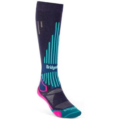 Bridgedale Womens 710213/321/S Socks, Dark Denim/Pink, S EU Bridgedale Womens 710213/321/S Socks, Dark Denim/Pink, S EU