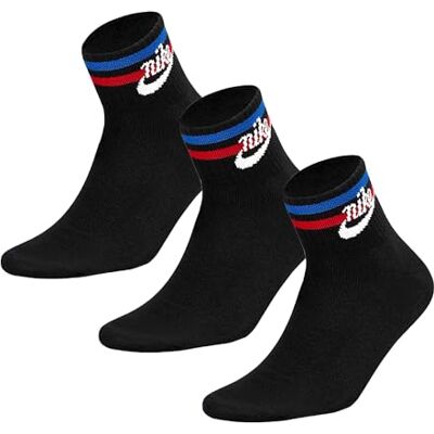 Nike DX5080-010 Everyday Essential Socks Unisex Adult BLACK/WHITE/GAME ROYAL/UNIVERSITY RED Size XL Nike DX5080-010 Everyday Essential Socks Unisex Adult BLACK/WHITE/GAME ROYAL/UNIVERSITY RED Size XL