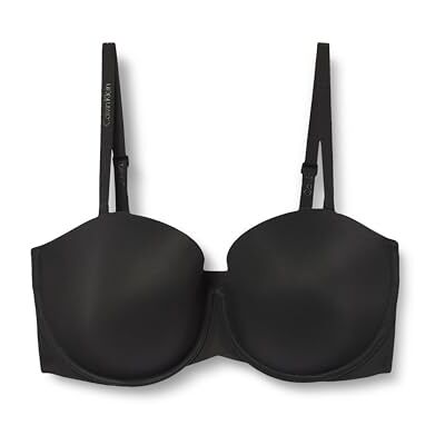 Calvin Klein Women’s Lightly Lined Strapless Bra with Stretch, Black (Black), 32F Calvin Klein Women’s Lightly Lined Strapless Bra with Stretch, Black (Black), 32F