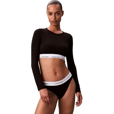 Calvin Klein Women’s Lightly Lined Crop Top Bralette, Black (Black), M Calvin Klein Women’s Lightly Lined Crop Top Bralette, Black (Black), M