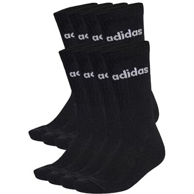 adidas Unisex Linear Cushioned Crew Sock 1o Pair Pack SOCKS (pack of 1) adidas Unisex Linear Cushioned Crew Sock 1o Pair Pack SOCKS (pack of 1)