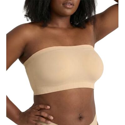 Conturve Women's Wirefree Seamless, BreathConvertible Strapless Bras for Women Bandeau Bra, Strapless Topable Convertible Strapless Bandeau Bra Conturve Women's Wirefree Seamless, BreathConvertible Strapless Bras for Women Bandeau Bra, Strapless Topable Convertible Strapless Bandeau Bra