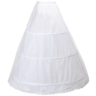 TUKA-i-AKUT TUKA 3-Hoop A-Line Crinoline for Womens Wedding Dress Evening Gown etc. Underskirt Wedding bridal Petticoat Slips Size L, Matching UK Size 14-24, TKB0005 white -X TUKA-i-AKUT TUKA 3-Hoop A-Line Crinoline for Womens Wedding Dress Evening Gown etc. Underskirt Wedding bridal Petticoat Slips Size L, Matching UK Size 14-24, TKB0005 white -X