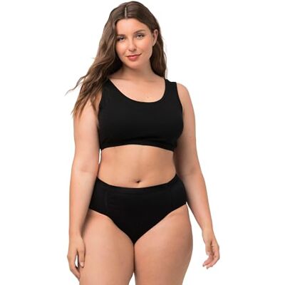 Ulla Popken Women's Slip On Bra Plain T-Shirt Bra Opaque, Black, 42-44 Ulla Popken Women's Slip On Bra Plain T-Shirt Bra Opaque, Black, 42-44