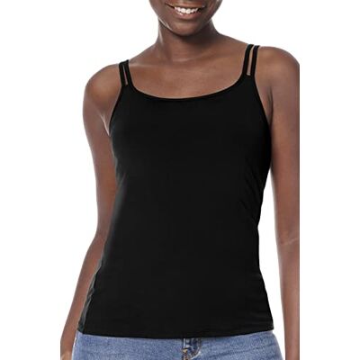 AMOENA Women's Valletta Camisole Shelf Bra Top Cami Shirt, Black, 24 AMOENA Women's Valletta Camisole Shelf Bra Top Cami Shirt, Black, 24