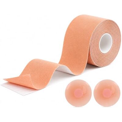 SRABA Boob Tape Breast Lift Body Tape Large Breast Tit Tape Self Adhesive Body Tape 5m Invisible Breast Tape Deal For Strapless Waterproof SRABA Boob Tape Breast Lift Body Tape Large Breast Tit Tape Self Adhesive Body Tape 5m Invisible Breast Tape Deal For Strapless Waterproof