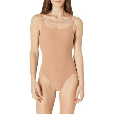 Amazon Essentials Women's Peached Mircofiber Bodysuit, Washed Bronze, Large Amazon Essentials Women's Peached Mircofiber Bodysuit, Washed Bronze, Large