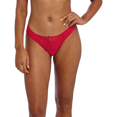 Freya Women's Loveland Thong Bikini Style Underwear, Bombshell Chilli Red, M Freya Women's Loveland Thong Bikini Style Underwear, Bombshell Chilli Red, M