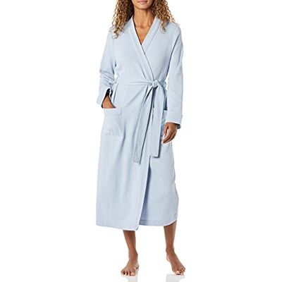 Amazon Essentials Women's Lightweight Waffle Full-Length Robe (Available in Plus Size), Dusty Blue, XS Amazon Essentials Women's Lightweight Waffle Full-Length Robe (Available in Plus Size), Dusty Blue, XS