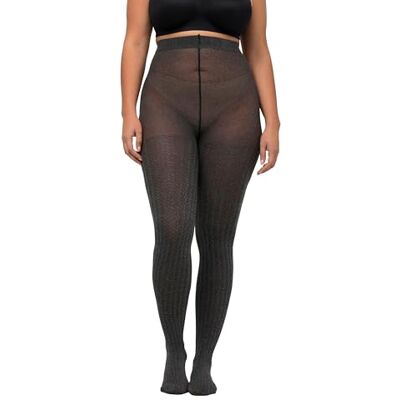 Ulla Popken Ladies Plus Size Houndstooth Tights, black, 46-48 Große Größen Ulla Popken Ladies Plus Size Houndstooth Tights, black, 46-48 Große Größen