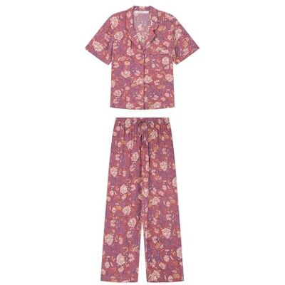Women'secret Mix and Match Origins Women's Short Sleeve Pyjamas, Garnet Print, S Women'secret Mix and Match Origins Women's Short Sleeve Pyjamas, Garnet Print, S