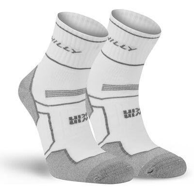 Hilly , Twin Skin, Anti Blister Anklet Med Cushioning, White/Grey Marl, L Hilly , Twin Skin, Anti Blister Anklet Med Cushioning, White/Grey Marl, L