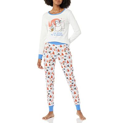 Amazon Essentials Disney Marvel Star Wars Women's Snug-Fit Cotton Pyjama Sleepwear Sets, Star Wars Mando Winter Womens Snug-fit, XS Amazon Essentials Disney Marvel Star Wars Women's Snug-Fit Cotton Pyjama Sleepwear Sets, Star Wars Mando Winter Womens Snug-fit, XS