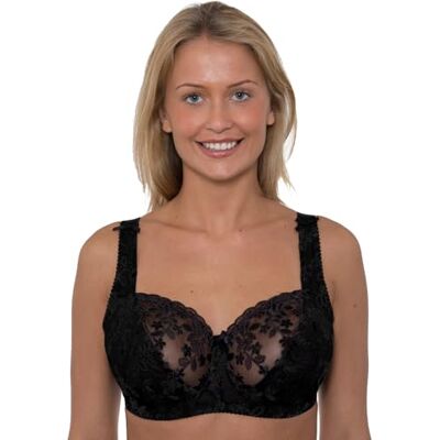 Undercover Ladies Embroidered Lace Underwired Non Padded Everyday Fuller Bust Bra D-J Cups Underwear Undercover Ladies Embroidered Lace Underwired Non Padded Everyday Fuller Bust Bra D-J Cups Underwear