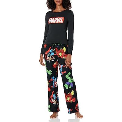 Amazon Essentials Disney Marvel Star Wars Women's Flannel Pyjama Sleep Sets, Marvel Avengers Womens Flannel, S Amazon Essentials Disney Marvel Star Wars Women's Flannel Pyjama Sleep Sets, Marvel Avengers Womens Flannel, S