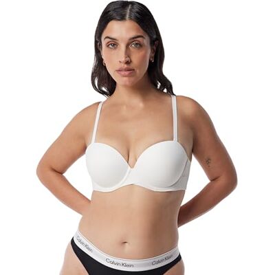 Calvin Klein Women’s Push Up Bra with Detachable Straps, White (White), 36A Calvin Klein Women’s Push Up Bra with Detachable Straps, White (White), 36A