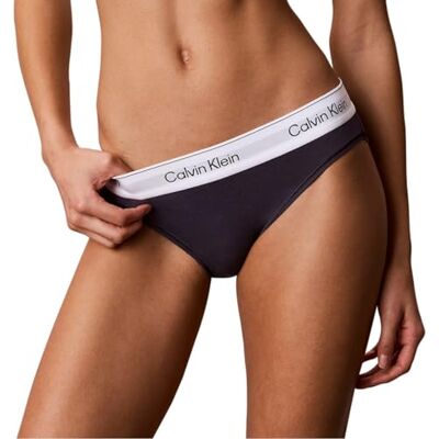 Calvin Klein Women’s Bikini Briefs with Logo Waistband, Black (Speakeasy), L Calvin Klein Women’s Bikini Briefs with Logo Waistband, Black (Speakeasy), L
