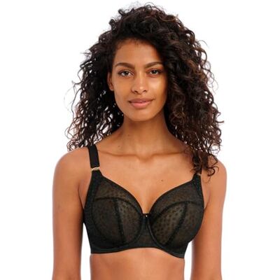 Freya Women's Starlight Unlined Side Support Lace Underwire Bra Full Coverage, Black, 30JJ Freya Women's Starlight Unlined Side Support Lace Underwire Bra Full Coverage, Black, 30JJ