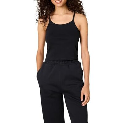 Amazon Essentials x Sofia Grainge Women's Micro-Ribbed Cropped Camisole, Black, S Amazon Essentials x Sofia Grainge Women's Micro-Ribbed Cropped Camisole, Black, S