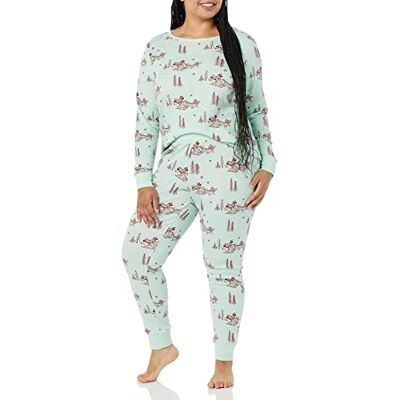 Amazon Essentials Disney Marvel Star Wars Women's Snug-Fit Cotton Pyjama Sleepwear Sets, Mickey Winter Womens Snug-fit, XL Amazon Essentials Disney Marvel Star Wars Women's Snug-Fit Cotton Pyjama Sleepwear Sets, Mickey Winter Womens Snug-fit, XL