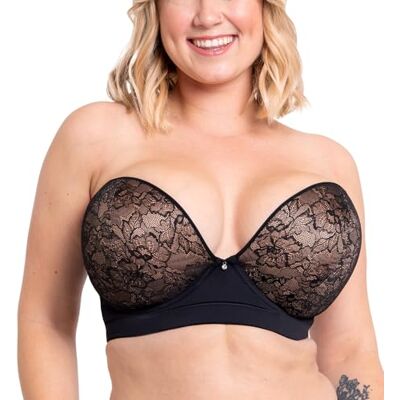 Curvy Kate Hey Girls Superplunge Multiway Bra Womens Lingerie Black/Latte D-J Curvy Kate Hey Girls Superplunge Multiway Bra Womens Lingerie Black/Latte D-J