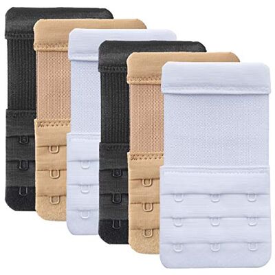 YARBAR Women's Bra Extender 3 Hook Soft and Comfortable Bra Extension Strap YARBAR Women's Bra Extender 3 Hook Soft and Comfortable Bra Extension Strap