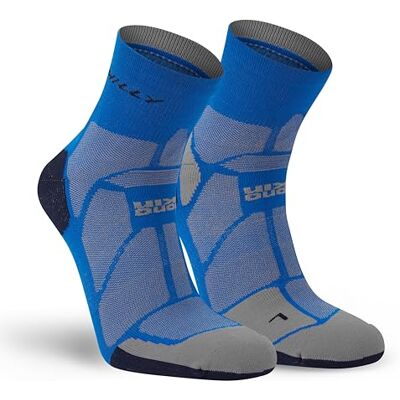 Hilly Unisex Marathon Fresh Anklet Min Running Sock, Cobalt/Iron, L EU Hilly Unisex Marathon Fresh Anklet Min Running Sock, Cobalt/Iron, L EU
