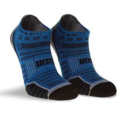 Hilly Unisex Twin Skin Socklet Min Cushioning, Running Sock, Azurite/GreyMarl, S UK Hilly Unisex Twin Skin Socklet Min Cushioning, Running Sock, Azurite/GreyMarl, S UK