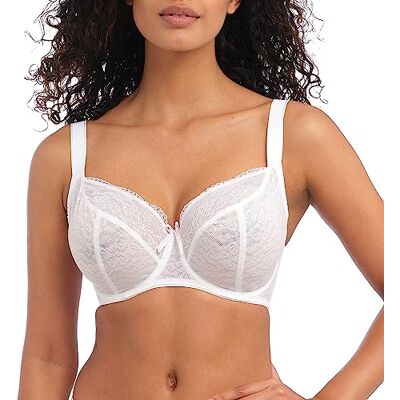 Freya womensAA1012 Fancies Underwire Balcony K Cup Bra Bra White 32GG US Freya womensAA1012 Fancies Underwire Balcony K Cup Bra Bra White 32GG US